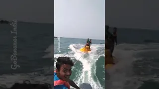 Banana Ride at Calangute Beach, Banana Ride Accident | Thrilling Banana Ride in Goa | Das Tourism