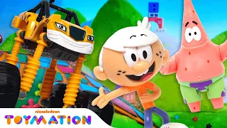 Loud House, TMNT & Blaze Toy Play w/ JELLY & SLIME Explosions! | Toymation Nation