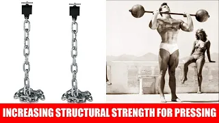 POWER CHAIN BAR FOR IMPROVING LIGAMENT & TENDON STRENGTH FOR PRESSING! FORGOTTEN SILVER ERA METHOD!