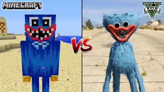 MINECRAFT HUGGY WUGGY VS GTA 5 HUGGY WUGGY - WHO IS BEST?