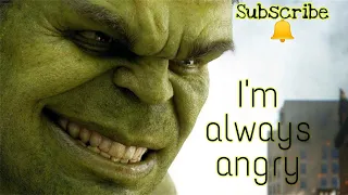 I'm always ANGRY...Hulk smash scene in Avengers