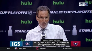 John Tortorella full postgame press conference after 2nd OT winner of series | BLUE JACKETS-CAPITALS