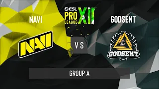 CS:GO - Natus Vincere vs. GODSENT [Nuke] Map 1 - ESL Pro League Season 12 - Group A - EU