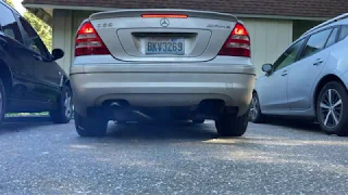 C55 AMG Custom Exhaust - COLD START - REVS | Mercedes W203