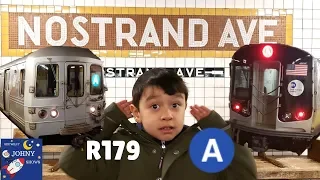 MTA Subway Train Ride On NEW R179 A SUBWAY Train To Jay Street Metrotech