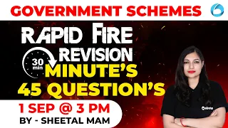 Government Schemes 2023 | Important Scheme For Bank Exam 2023 | Rapid Fire Revision | Sheetal Ma'am