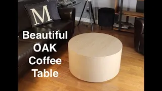 Designer Oak Coffee Table []  Solid, round coffee table build.