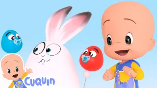 Red, green and blue are the baby balloons - Cuquin fun videos