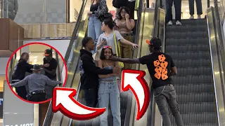 GRABBING STRANGERS CHEEKS ON THE ESCALATOR! *HOUSTON EDITION*