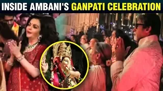 INSIDE VIDEO |  Amitabh Bachchan & Family Doing Aarti At Ambani Ganpati Celebration 2019