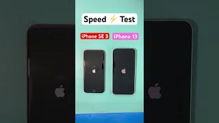 iPhone SE 3 vs iPhone 13 Speed Test #iphone #shorts #iphonese3 #iphone13 #speed