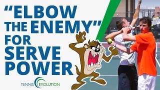 TENNIS SERVE | "Elbow The Enemy" Tennis Serve Drill