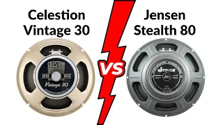 Jensen Tornado Stealth 80 vs Celestion Vintage 30 - 12" guitar speakers