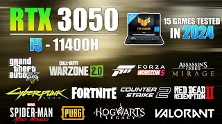 ASUS TUF Gaming F15 : i5 11th Gen 11400H RTX 3050 - Test in 15 Games in 2024
