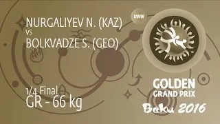 1/4 GR - 66 kg: S. BOLKVADZE (GEO) df. N. NURGALIYEV (KAZ), 2-0