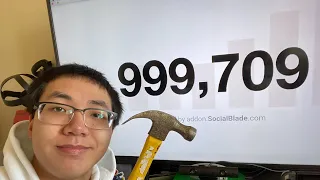SMASHING THIS TV AT 1 MILLION SUBSCRIBERS - LIVE