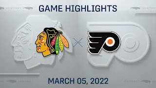 NHL Highlights | Blackhawks vs. Flyers - Mar 5, 2022