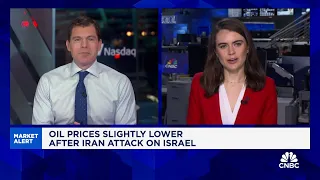 Oil prices move slightly lower after Iran's attack on Israel