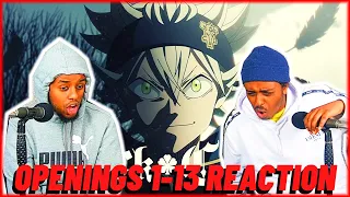 Black Clover Openings 1-13 REACTION | Anime OP Reaction