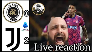 Spezia Juventus 0 2 | live reaction | Di Maria di un'altro mondo