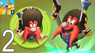 LOONEY TUNES WORLD OF MAYHEM - Walkthrough Gameplay Part 2 - HUNTER YOSEMITE SAM (iOS Android)