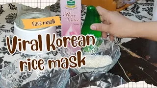 Viral Korean rice mask| instant whitening glowing mask for face|