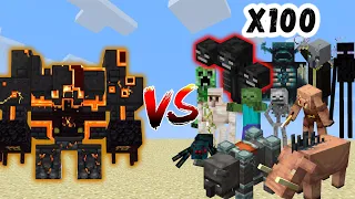 NETHERITE MONSTROSITY vs 100x Every Minecraft Mob / Minecraft Mob Battle 1.19