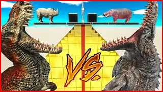 ONE MUST FALL in MOSASAURUS VS T-REX | ARBS - Animal Revolt Battle Simulator
