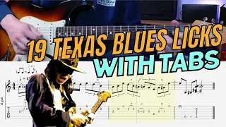 19 Texas Blues Licks with TABS