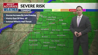 Some overnight storms, cooler with clouds tomorrow