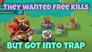 Lords Mobile - Solo trap with only 4m troops. Taking a lot of stong blast hits. Zeroed or no?