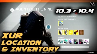 XUR: Weekend Location & Inventory + Strange Coins Tip - 10.3.14