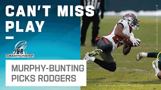 Sean Murphy-Bunting Picks Off Rodgers to End Packers 2-Minute Drill