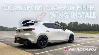 🚗 DIY Corksport's Carbon Fiber Wing Installation on 4th Gen Mazda 3 (2019-2023)