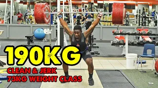 CJ Cummings 190kg Clean and Jerk in the Gym