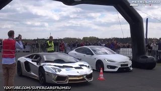 Tesla MODEL S P100D VS Lamborghini Aventador LP700-4!