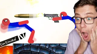 Reacting To Hilarious SPIDERMAN Ragdoll Animation