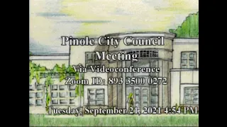 Pinole City Council Meeting 9/21/2021