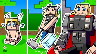 I Survived 100 DAYS as THOR in HARDCORE Minecraft!