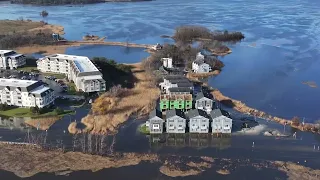 Salisbury Swamped With Sea Foam and Floodwaters After Overnight Storm