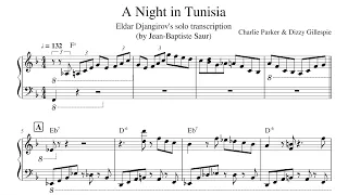 A Night in Tunisia - Eldar Djangirov's solo transcription