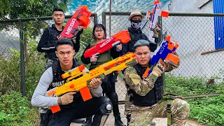 Superheroes Nerf: Couple SWAT X-Shot Nerf Guns Fight Against Criminal Group  + More