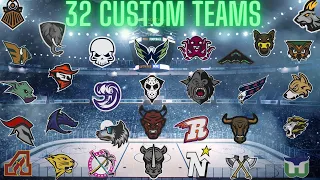 32 New Custom Teams *Jersey Reveals*  NHL 23