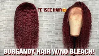 HOW TO:DYE HAIR BURGUNDY W/NO BLEACH TUTORIAL! | FT. ISEE HAIR