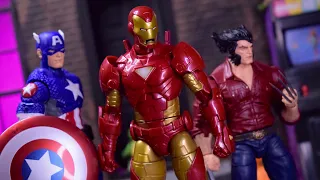 Marvel Legends Iron Man Model 20 Retro Wave Action Figure Review | Hasbro Avengers X-Men Spider-Man