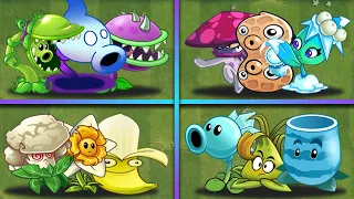 4 Team Random Plants Battles - Who Will Win? - PvZ 2 Team Plants vs Team Plants