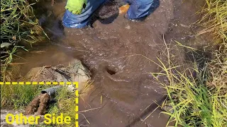 Huge Whirlpool As I Unclog Culvert For The First Time In Years