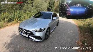 MERCEDES C220D AMG 2021 | 200 HP | ACCELERATION & TOP SPEED TEST | 0-100 | 0-200 | 100-200 | DRAGY |