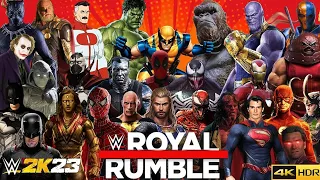 WWE 2K23 Superheroes Royal Rumble 4K 60FPS Gameplay #wwe2k23 #superheroes #royalrumble