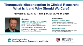 Therapeutic Misconception in Clinical Research: What Is It and Why Should We Care?